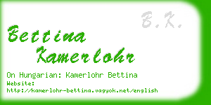 bettina kamerlohr business card